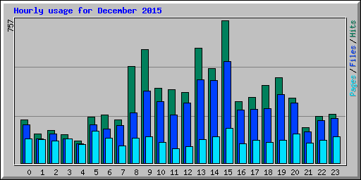 Hourly usage for December 2015