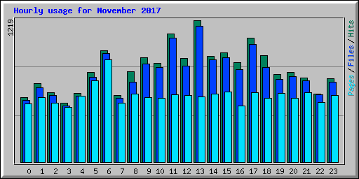 Hourly usage for November 2017