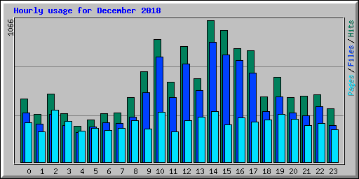 Hourly usage for December 2018