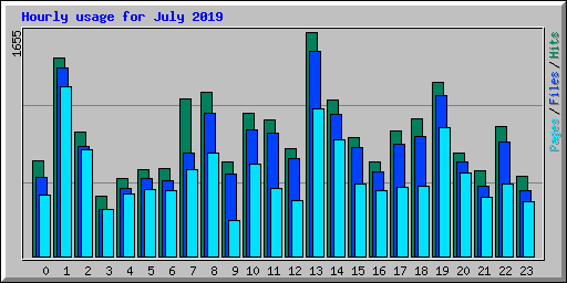 Hourly usage for July 2019