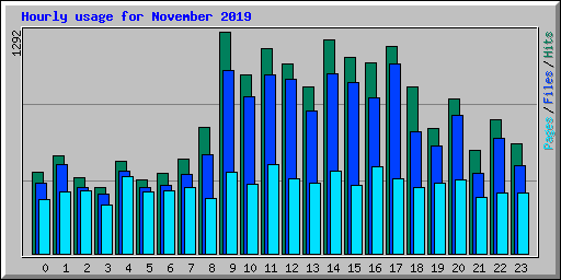 Hourly usage for November 2019