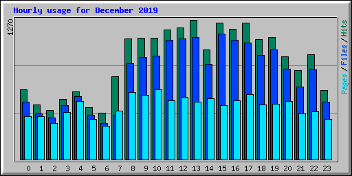 Hourly usage for December 2019