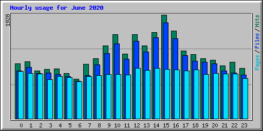 Hourly usage for June 2020
