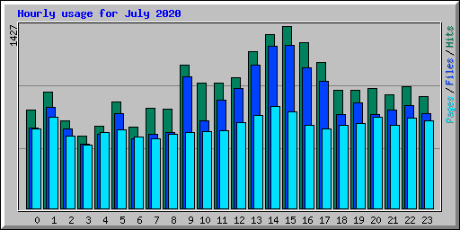 Hourly usage for July 2020