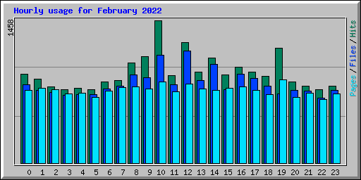 Hourly usage for February 2022