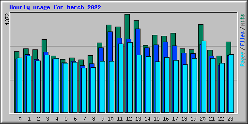 Hourly usage for March 2022