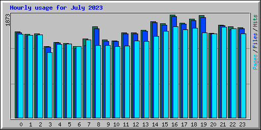 Hourly usage for July 2023